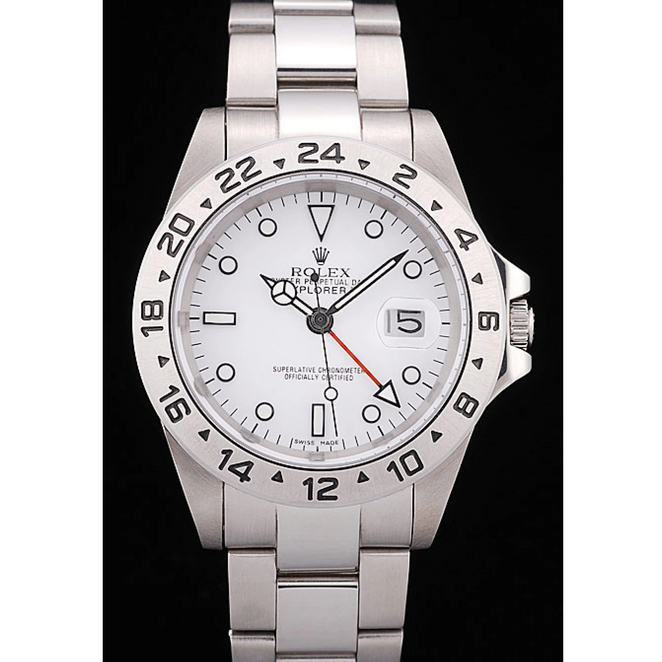 MiroTime 0721 Rolex Explorer Stainless Steel Bezel White Dial